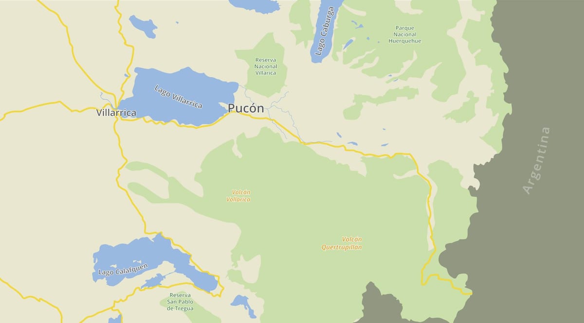 რუკა pucon ჩილე